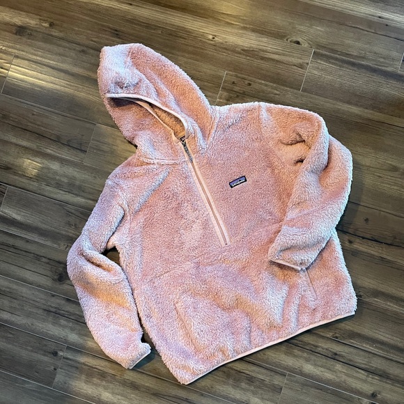 Los Gatos Hooded Fleece Pullover Pink 